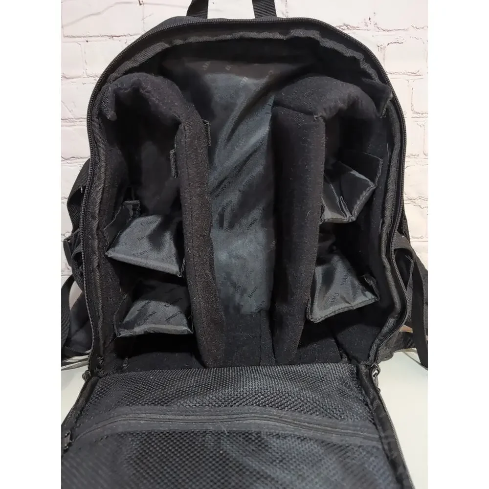 Canon DLSR 200 EF Deluxe Photo Backpack Straps Padded Dividers Black Green